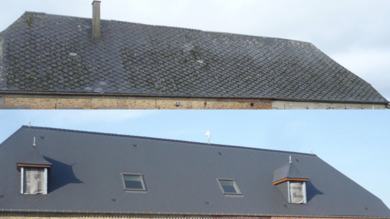 Rénovation toiture ardoise fibro ciment, La Capelle, GOUIN HUBERT COUVERTURE