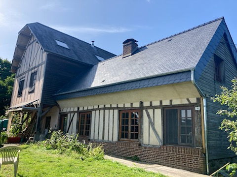 Réfection de la toiture en ardoises naturelles 32X22 , La Capelle, GOUIN HUBERT COUVERTURE
